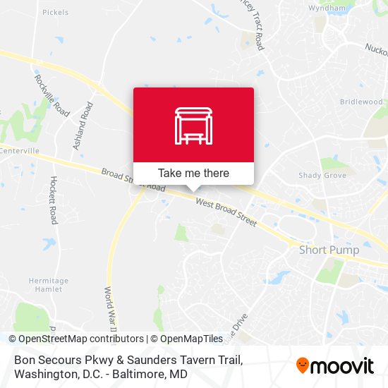 Bon Secours Pkwy & Saunders Tavern Trail map