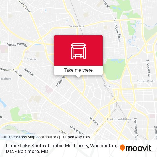 Libbie Lake South at Libbie Mill Library map