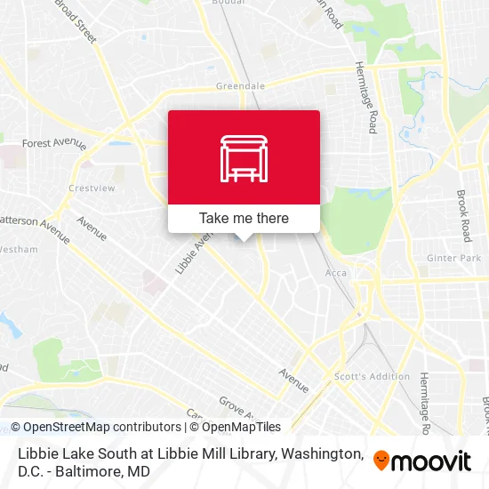 Libbie Lake South at Libbie Mill Library map