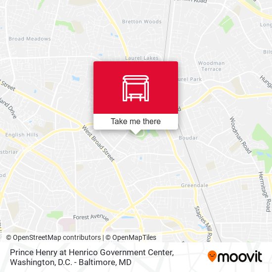 Prince Henry at Henrico Government Center map