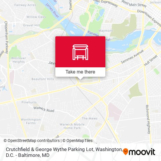 Crutchfield & George Wythe Parking Lot map