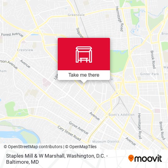 Staples Mill & W Marshall map