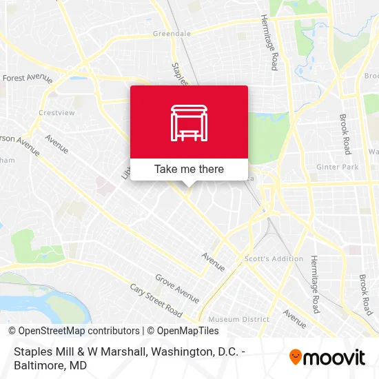 Staples Mill & W Marshall map