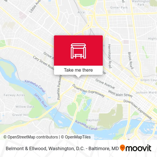 Belmont & Ellwood map