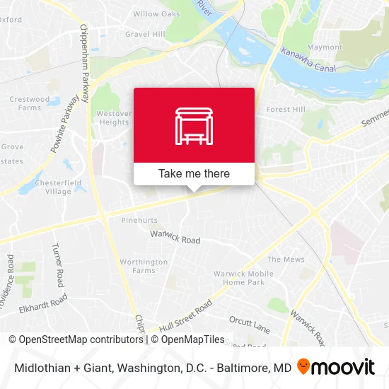 Midlothian + Giant map