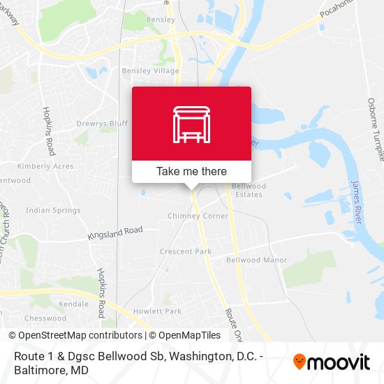 Route 1 & Dgsc Bellwood  Sb map