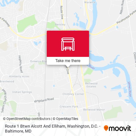 Mapa de Route 1 Btwn Alcott And Elliham