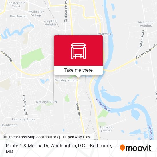 Route 1 & Marina Dr map