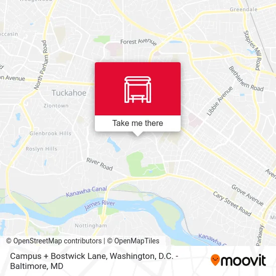 Campus + Bostwick Lane map