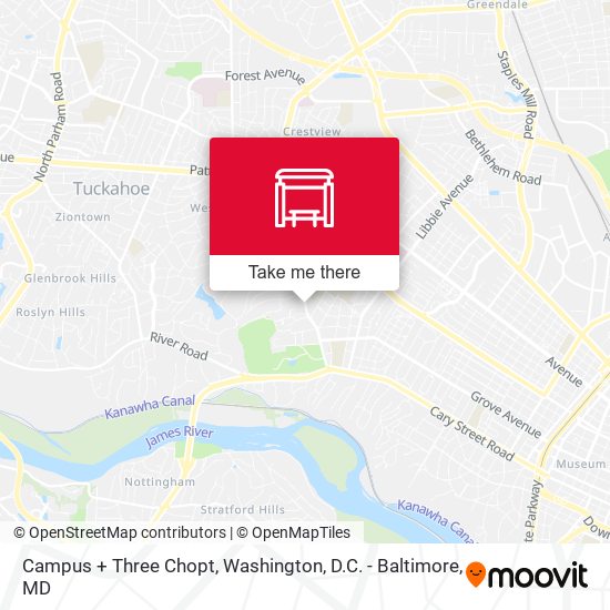 Campus + Three Chopt map