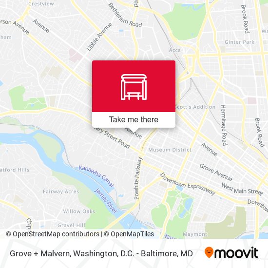 Grove + Malvern map