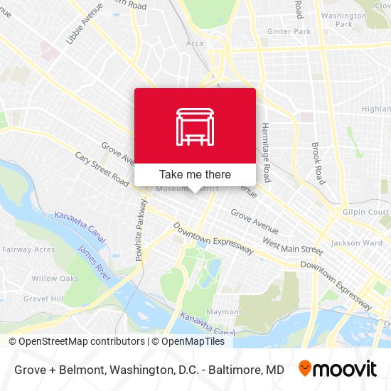 Grove + Belmont map
