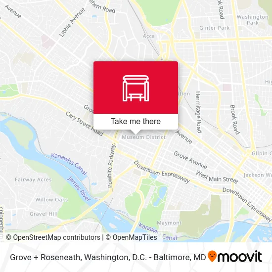 Grove + Roseneath map