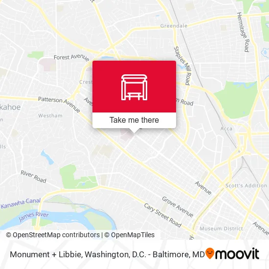 Monument + Libbie map