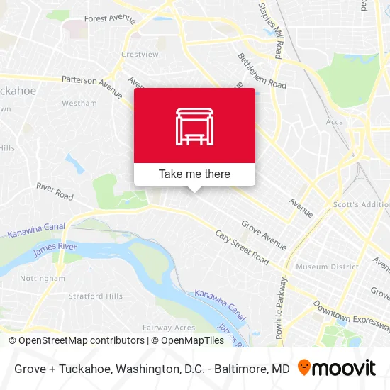 Grove + Tuckahoe map