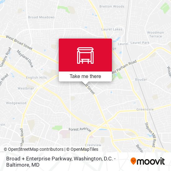 Mapa de Broad + Enterprise Parkway