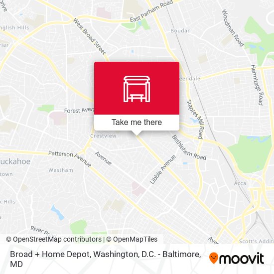 Mapa de Broad + Home Depot