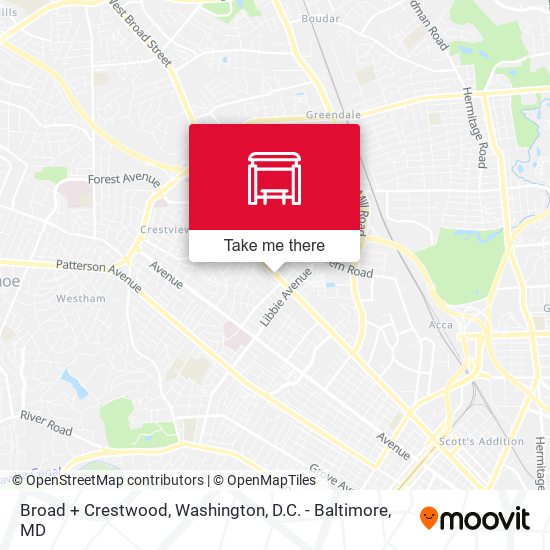 Mapa de Broad + Crestwood