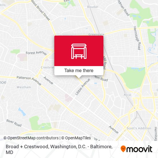 Mapa de Broad + Crestwood