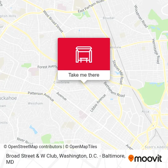 Broad Street & W Club map