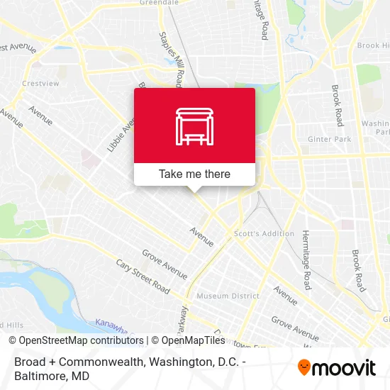 Broad + Commonwealth map