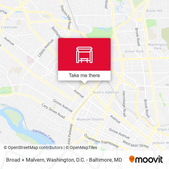 Broad + Malvern map