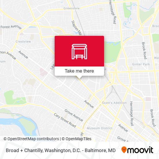Broad + Chantilly map