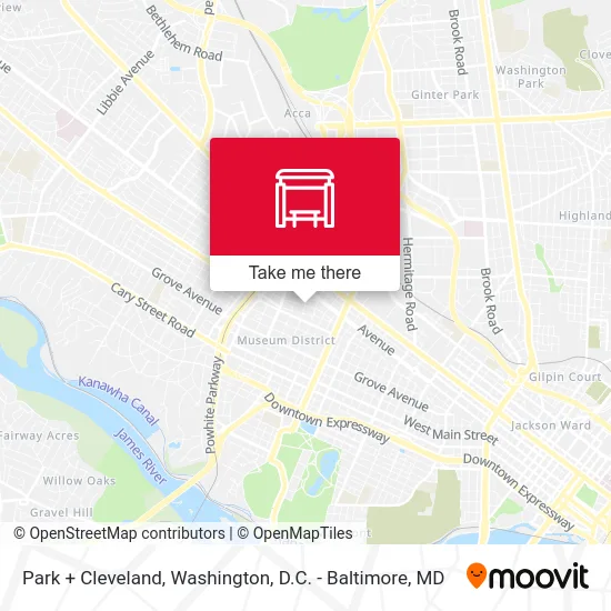 Park + Cleveland map