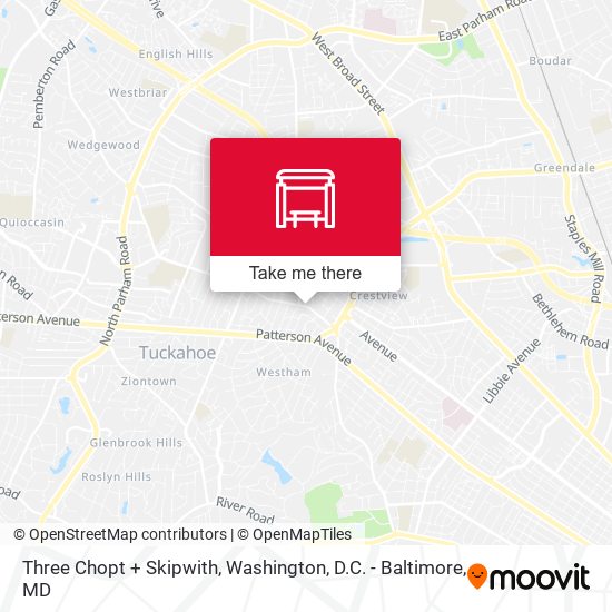 Mapa de Three Chopt + Skipwith