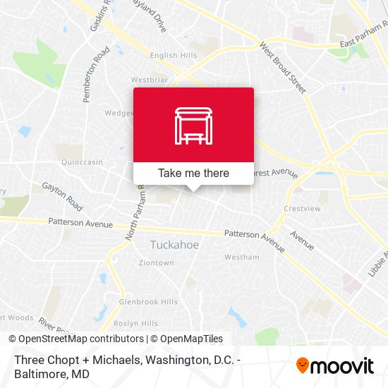 Three Chopt + Michaels map