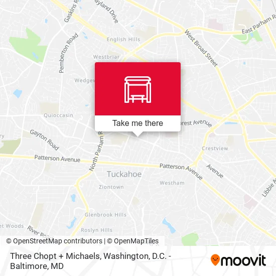 Three Chopt + Michaels map