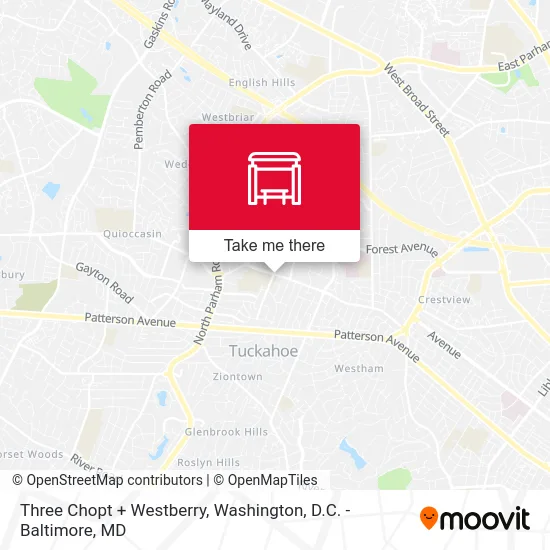 Three Chopt + Westberry map
