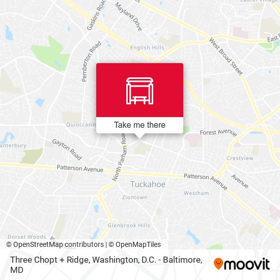 Mapa de Three Chopt + Ridge