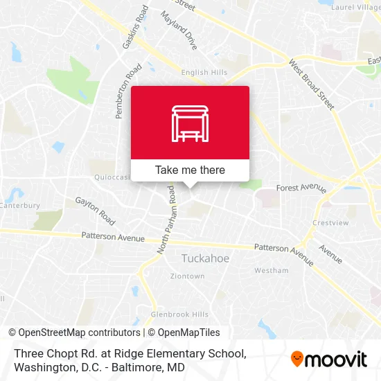 Three Chopt Rd. at Ridge Elementary School map