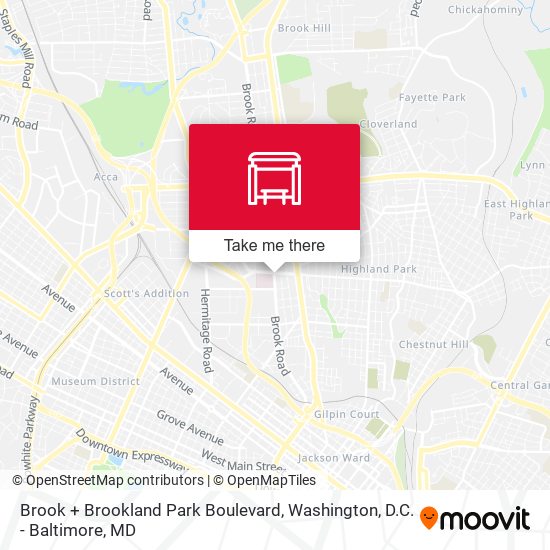 Brook + Brookland Park Boulevard map