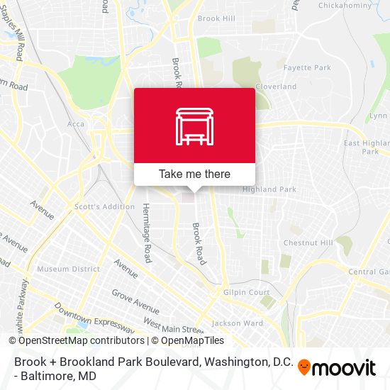 Brook + Brookland Park Boulevard map