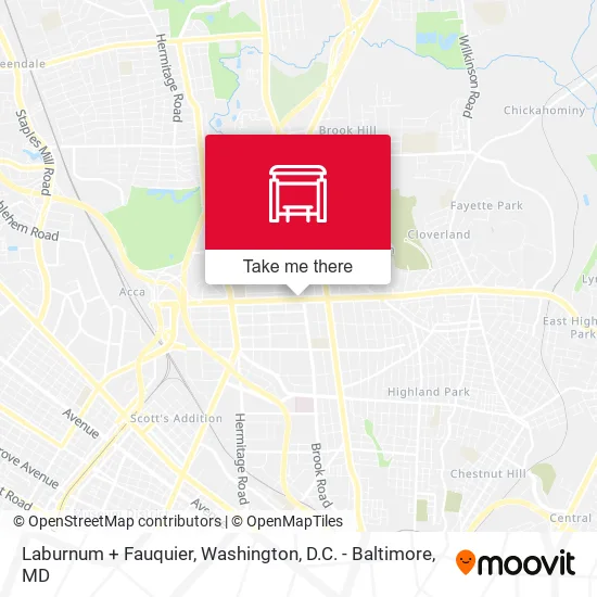 Laburnum + Fauquier map