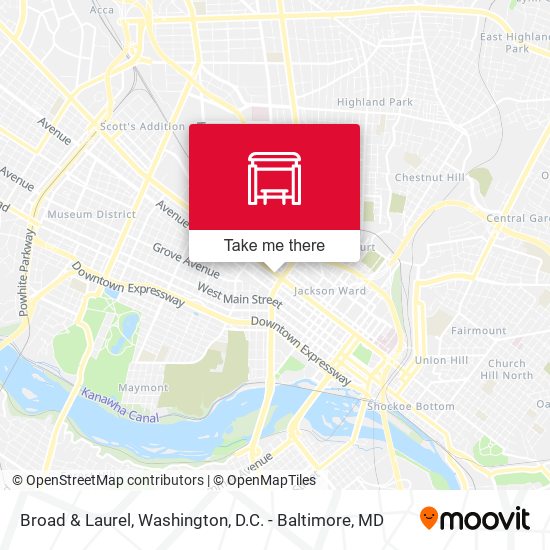 Broad & Laurel map