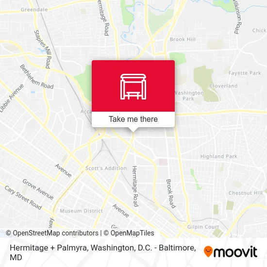 Hermitage + Palmyra map