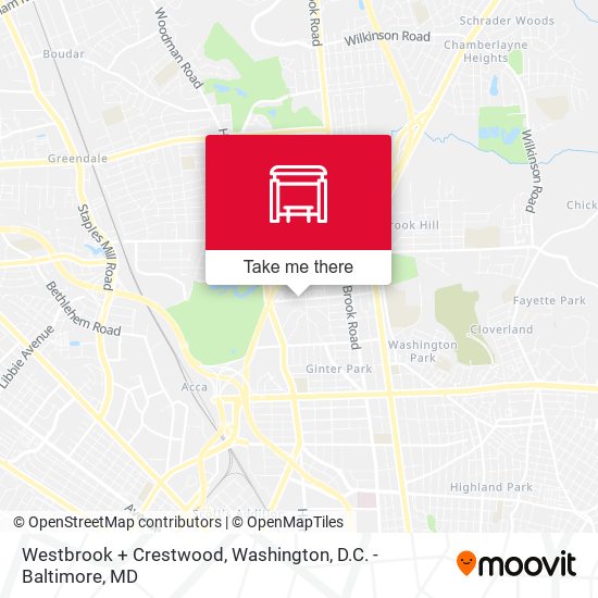 Westbrook + Crestwood map
