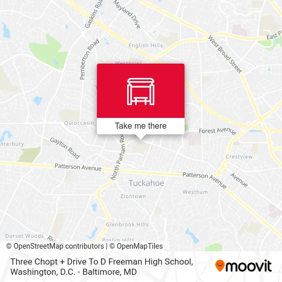 Three Chopt + Drive To D Freeman High School map