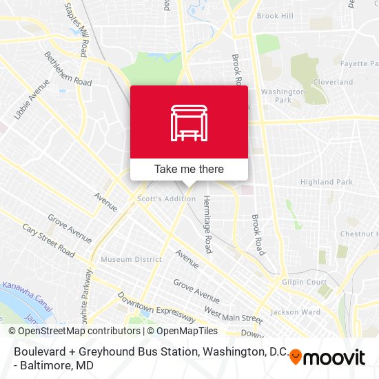 Mapa de Boulevard + Greyhound Bus Station