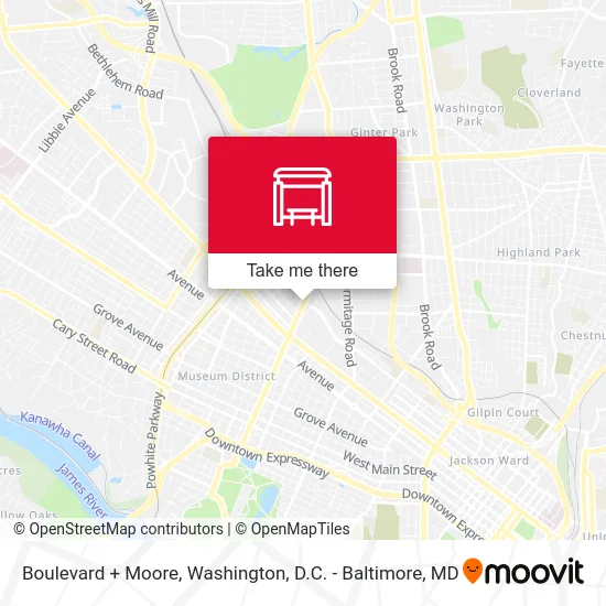 Boulevard + Moore map