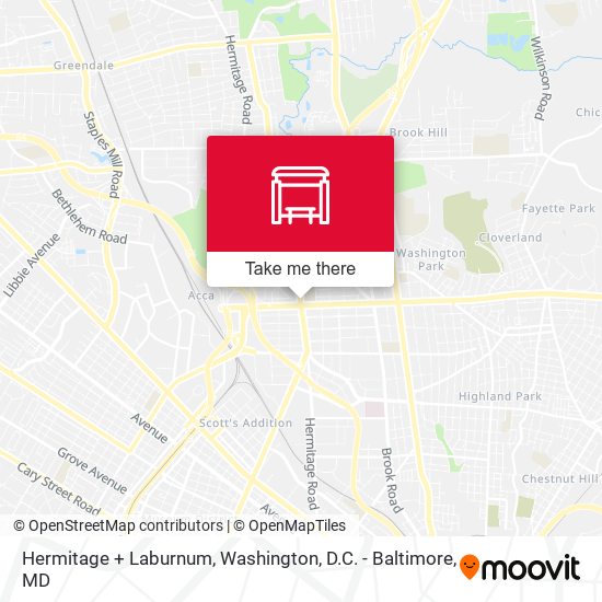 Hermitage + Laburnum map