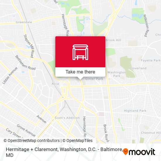 Hermitage + Claremont map