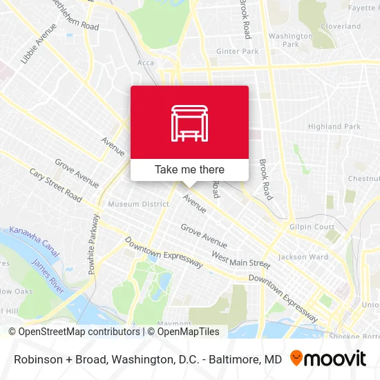 Robinson + Broad map