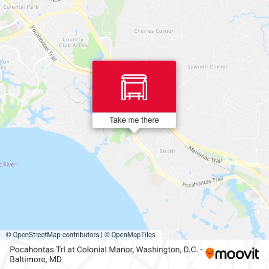 Pocahontas Trl at Colonial Manor map