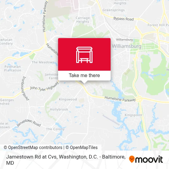 Jamestown Rd at Cvs map