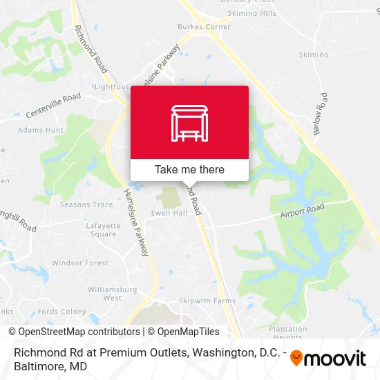 Richmond Rd at Premium Outlets map