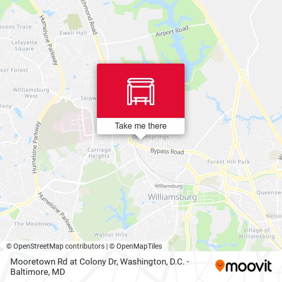 Mapa de Mooretown Rd at Colony Dr